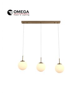 תאורת תקרה שלישיית YELL צבע זהב בסיס מלבני 3xG9