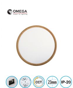 פאנל ELEMENT CCT עץ דק במיוחד מידה Ø300X23 מ"מ,  OMEGA 28W