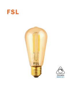 נורת פילמנט אמבר 10W לד אגס ST21 בסיס E27