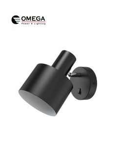 מנורת קיר לקריאה מתכוננת  GOLAN שחור