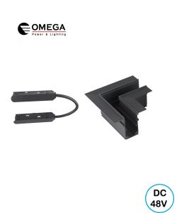 מחבר זוויתי L שקוע תקרה שחור LINE