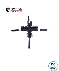 מחבר זוויתי X שקוע תקרה שחור LINE