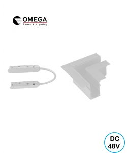 מחבר זוויתי L שקוע תקרה לבן LINE