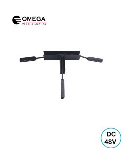 מחבר זוויתי T צמוד תקרה שחור LINE