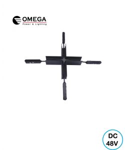 מחבר זוויתי X צמוד תקרה שחור LINE