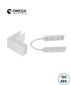 מחבר זוויתי L ע.הטיח לבן LINE