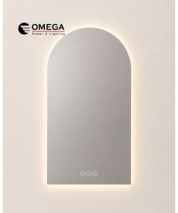 מראה מלבנית קשת LED מרחפת Luna IP54 מידה 70X130 ס"מ
