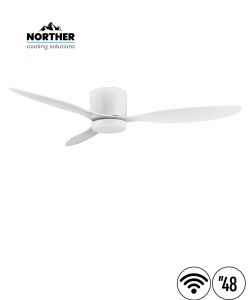 מאוורר צמוד תקרה 48" ERA +שלט ולד 24W CCT לבן NORTHER WiFi