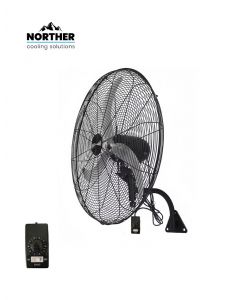 מאוורר תעשייתי 125W 28" Hurricane לקיר+שלט פיקוד לקיר  NORTHER