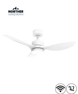 מאוורר תקרה 42" CLASSICO WIFI לפרגולה IP44 כולל שלט ותאורה NORTHER