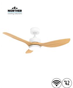 מאוורר תקרה 42" CLASSICO WIFI לפרגולה IP44 כולל שלט ותאורה NORTHER