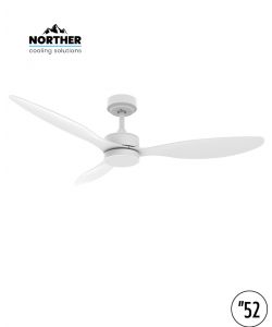 מאוורר תקרה 52" VERMONT +שלט ולד 24W CCT לבן NORTHER