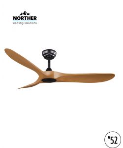 מאוורר תקרה 52" YORK +שלט שחור+עץ NORTHER