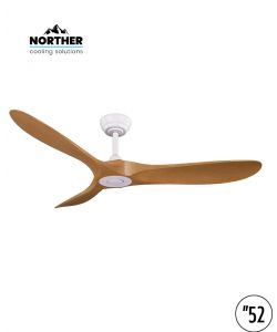מאוורר תקרה 52" YORK +שלט לבן+עץ NORTHER