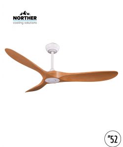 מאוורר תקרה 52" YORK +שלט לבן+עץ NORTHER