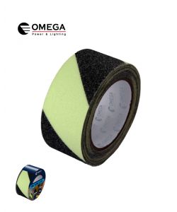 סרט נגד החלקה דביק שחור ירוק זוהר "2 5x מטר