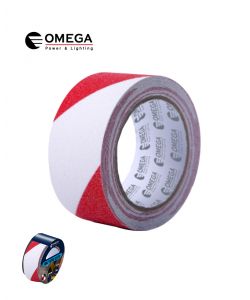 סרט נגד החלקה דביק אדום-לבן "2 5x מטר