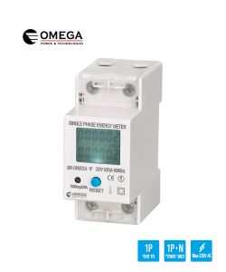 מונה דיגיטלי ללוח חשמל חד פאזי