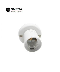 בית נורה תקני קיר זוויתי E27 לבן