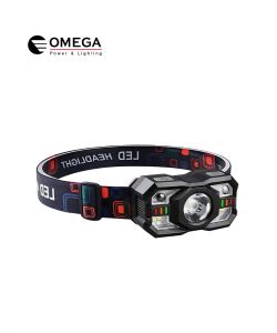 פנס ראש מקצועי נטען כולל חיישן