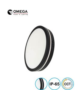 פלפון IP65 42W MONO SLIM ,שחור,OMEGA 3CCT, Ø280X40