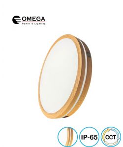 פלפון IP65 55W MONO SLIM ,עץ,OMEGA 3CCT, Ø380X40