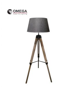 משי L מנורת רצפה דקורטיבית אפור