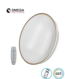 פלפון פבלו CCT 100W Ø49 לבן+עץ ושלט OMEGA