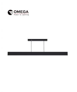 פרופיל תלוי CCT 40W Linea שחור OMEGA 1200mm