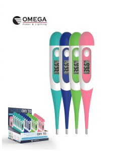 מד חום דיגיטלי IP57 גמיש במגש צבעוני 24 יחידות