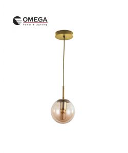 גוף תאורה תלוי דגם YELL בסיס עגול E27 פליז