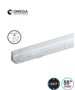 מוגן מים מקצועי LED T8 2x22W PC