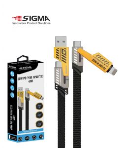 כבל מהיר 4IN1 PD 20W שחור 1.2 מטר