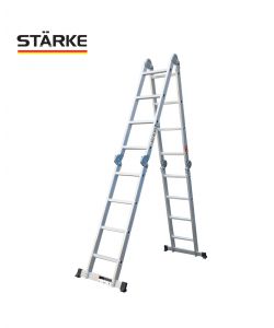 סולם אלומיניום פרקים מקצועי 4x4 תוצרת STARKE