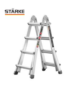 סולם אלומיניום טלסקופי מקצועי 4x4 תוצרת STARKE