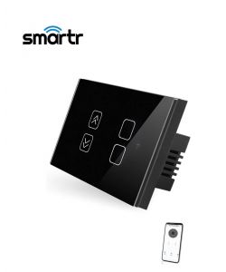 מפסק תריס + 2 מתגי תאורה שחור TOUCH WIFI